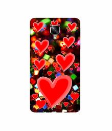 Amazon Brand - Solimo Designer Heart Texture on Glitters 3D Printed Hard Back Case Mobile Cover for OnePlus 3 / OnePlus 3T