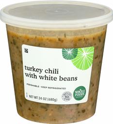 WHOLE FOODS MARKET Turkey Chili with White Beans, 24 OZ