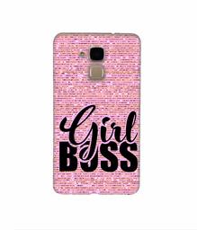 Amazon Brand - Solimo Designer Girl Boss On Pink Sparkle 3D Printed Hard Back Case Mobile Cover for Huawei Honor 5c