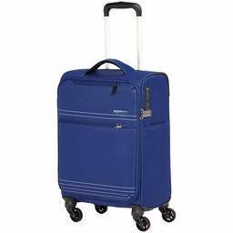 AmazonBasics Lightweight Softside Spinner - 56 cm, Blue