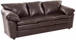 Amazon Brand – Ravenna Home Darian Faux Leather Oversized Pillow Sofa, 92