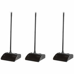 AmazonCommercial Pivoting Upright 2-Piece Lobby Dust Pan - 3-Pack