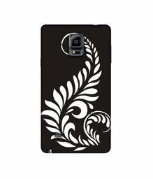 Amazon Brand - Solimo Designer Simple White Rangoli 3D Printed Hard Back Case Mobile Cover for Samsung Galaxy Note 4