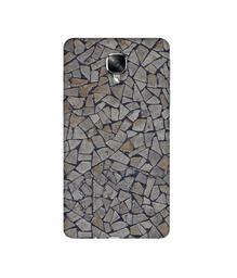 Amazon Brand - Solimo Designer Marble Pices 3D Printed Hard Back Case Mobile Cover for OnePlus 3 / OnePlus 3T