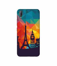 Amazon Brand - Solimo Designer Colored Paris 3D Printed Hard Back Case Mobile Cover for Vivo V11 Pro