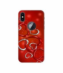 Amazon Brand - Solimo Designer Hearts 3D Printed Hard Back Case Mobile Cover for Apple iPhone Xs Max (Logo Cut)