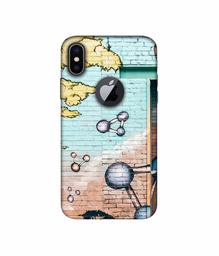 Amazon Brand - Solimo Designer Paintings 3D Printed Hard Back Case Mobile Cover for Apple iPhone X (Logo Cut)