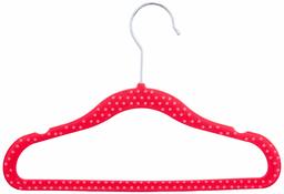 AmazonBasics Kids Velvet Non-Slip Clothes Hangers, Pink Polka Dot - Pack of 30