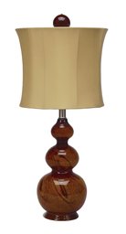 Pinzon Hand-Blown Amber Glass Gourd Table Lamp