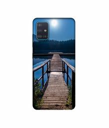 Amazon Brand - Solimo Designer Wooden Beach 3D Printed Hard Back Case Mobile Cover for Samsung Galaxy A51