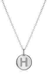 Sterling Silver Round Disc Initial