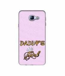 Amazon Brand - Solimo Designer Daddy's Girl in Glitter Pattern 3D Printed Hard Back Case Mobile Cover for Samsung Galaxy A8 (2016)