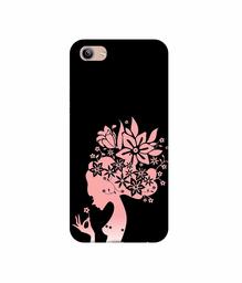 Amazon Brand - Solimo Designer Pink Color Lady Vector 3D Printed Hard Back Case Mobile Cover for Vivo Y81i