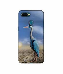 Amazon Brand - Solimo Designer Bagula 3D Printed Hard Back Case Mobile Cover for Oppo A7