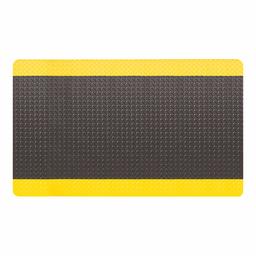 AmazonBasics – Alfombrilla antifatiga para placa de cubierta de diamante, alfombrilla compuesta 11/16 pulgadas, Negro/Amarillo, 3 X 10