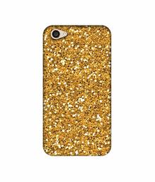 Amazon Brand - Solimo Designer Golden Sparkle UV Printed Soft Back Case Mobile Cover for Vivo V5 Plus