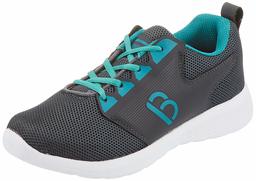 Bourge Men's Grey and Sea Green Running Shoes-6 UK (40 EU) (7 US) (Reef-83)