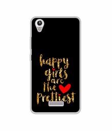 Amazon Brand - Solimo Designer Happy Girls are The Prettiest UV Printed Soft Back Case Mobile Cover for Lava Iris X9