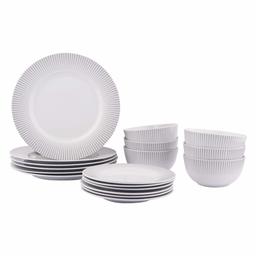 AmazonBasics 18-Piece Dinnerware Set - Spotlight, Service for 6