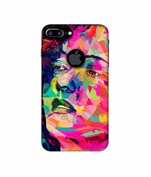 Amazon Brand - Solimo Designer Multicolor Lady Vector 3D Printed Hard Back Case Mobile Cover for Apple iPhone 7 Plus (Logo Cut)