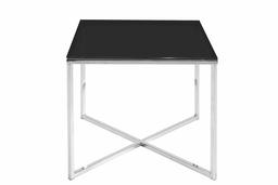 ABC Home Scandinavian Style Chrome Lamp Table, Black