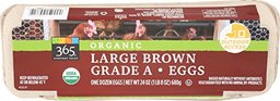 365 EVERYDAY VALUE Organic Brown Large Grade A Eggs, 12 CT