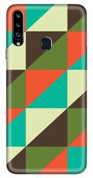 Amazon Brand - Solimo Designer Triangle Pattern 3D Printed Hard Back Case Mobile Cover for Samsung Galaxy A20s