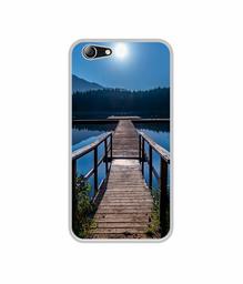 Amazon Brand - Solimo Designer Wooden Beach UV Printed Soft Back Case Mobile Cover for Micromax Canvas 2 Q4310