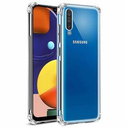 Amazon Brand - Solimo Mobile Cover (Soft & Flexible Back case) for Samsung Galaxy A50s (Transparent)