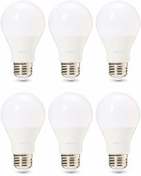 AmazonBasics Professional LED E27 Edison Screw Bulb, 60W Equivalent, Warm White, Dimmable - Pack of 6