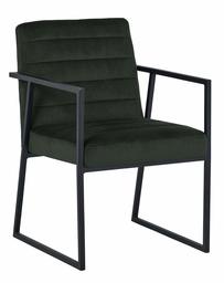 Amazon Brand – Rivet Allie Velvet Industrial Mid-Century Dining Kitchen Chair, 33