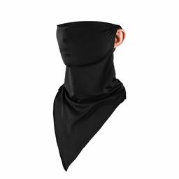 AWLE Unisex Cooling Bandana Neck Gaiter Triangle Earloop Face Covering Summer Ski UV Proof Outdoor Face Gaiter Scarf Headwear Balaclava Bandana for Dust, Wind 1 Pc Black