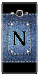 Amazon Brand - Solimo Designer Button Jeans Alphabet-N 3D Printed Hard Back Case Mobile Cover for Samsung Galaxy J3 Pro