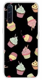 Amazon Brand - Solimo Designer Multicolor Cupcake Pattern Printed Soft Back Case Mobile Cover for Oppo F15