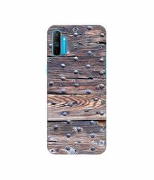 Amazon Brand - Solimo Designer Wooden Blocks Check 3D Printed Hard Back Case Mobile Cover for Realme C3