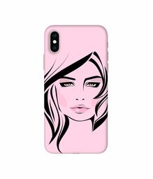 Amazon Brand - Solimo Designer Pink Lady Pattern 3D Printed Hard Back Case Mobile Cover for Apple iPhone Xs Max