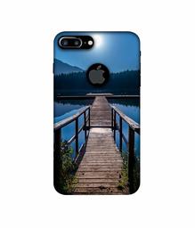 Amazon Brand - Solimo Designer Wooden Beach 3D Printed Hard Back Case Mobile Cover for Apple iPhone 7 Plus (Logo Cut)