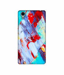 Amazon Brand - Solimo Designer Blue and Red Brush Texture 3D Printed Hard Back Case Mobile Cover for Vivo Y51L