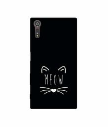 Amazon Brand - Solimo Designer Meow 3D Printed Hard Back Case Mobile Cover for Sony Xperia XZ Dual