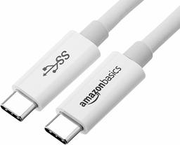 Amazon Basics USB Type-C to USB Type-C 3.1 Gen1 Adapter Charger Cable - 3 Feet (0.9 Meters) - White