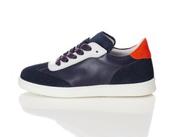 RED WAGON Boys' Contrast Lace Low-Top Trainers Blue (Jeans) 7 UK (40 .5 EU)