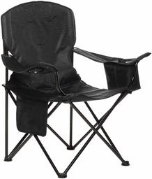 AmazonBasics Camping Chair with Cooler, Black (Padded) - XL (Renewed)