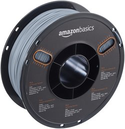 AmazonBasics PLA 3D Printer Filament, 1.75mm, Gray, 1 kg Spool