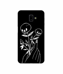 Amazon Brand - Solimo Designer Skull Flower 3D Printed Hard Back Case Mobile Cover for Samsung Galaxy J6 Plus