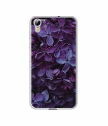 Amazon Brand - Solimo Designer Purple Flowers UV Printed Soft Back Case Mobile Cover for Techno i3