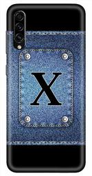 Amazon Brand - Solimo Designer Button Jeans Alphabet-X 3D Printed Hard Back Case Mobile Cover for Samsung Galaxy A50s