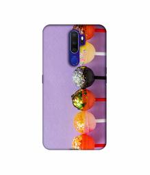 Amazon Brand - Solimo Designer Gilliter Lollipops 3D Printed Hard Back Case Mobile Cover for Oppo A9 (2020)