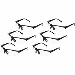 AmazonBasics Anti-Fog Shooting Safety Glasses, Clear Lens, 6-Count