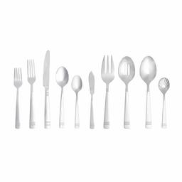 AmazonBasics 45-Piece Stainless Steel Bistro Flatware Set, Service for 8