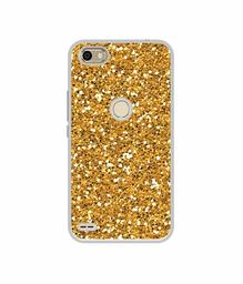 Amazon Brand - Solimo Designer Golden Sparkle UV Printed Soft Back Case Mobile Cover for Itel S21